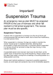 Suspension trauma emergency rescue plan Fact Sheet