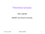 theoretical physics in the Netherlands
