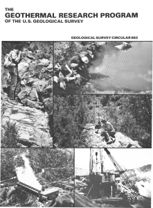 Duffield, W.A. and Guffanti, M., 1982, The Geothermal Research Program of the U.S. Geological Survey, U.S. Geological Survey Circular 862, 15p. 