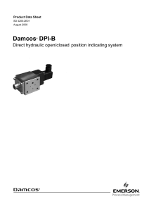 Product Data Sheet: Damcos DPI-B - direct hydraulic open/closed