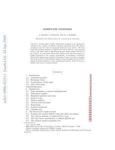 Martin-L f complexes.