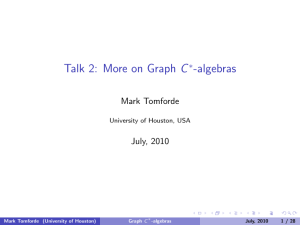 Talk 2: More on Graph C*-algebras