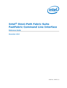 Intel® Omni-Path Fabric Suite FastFabric Command Line Interface