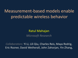 Measurement-based models enable predictable wireless behavior