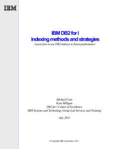 IBM DB2 for i indexing methods and strategies
