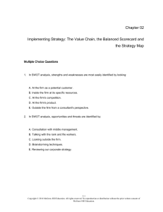 Chapter 02 Implementing Strategy: The Value Chain, the Balanced