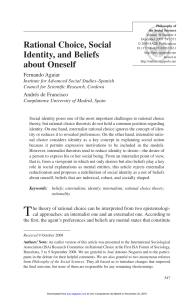 Rational Choice, Social Identity, and Beliefs about Oneself - E