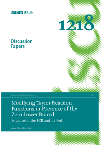 Modifying Taylor Reaction Functions in Presence of the
