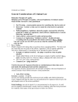 Criminal Law Outline - Free Law School Outlines Professor Subject