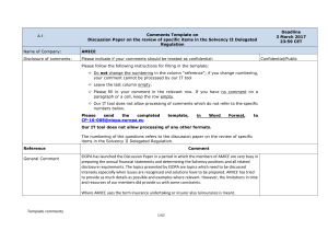 AMICE response to EIOPA Consultation on the review of specific