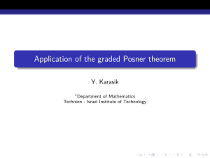 Application of the graded Posner theorem