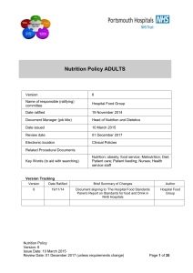 Nutrition Policy Adults
