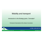 Mobility and transport Introduction to the Strategy game