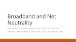 Broadband and Net Neutrality - National Pensioners Federation