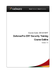 DefensePro ERT Security Training Course Outline