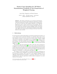 Monte-Carlo Sampling for NP-Hard Maximization Problems in the