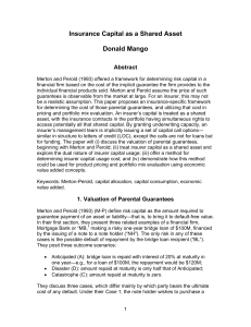 Expected Cost of Capital - International Actuarial Association