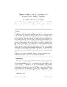 Computational Aspects of Pseudospectra in Hydrodynamic Stability