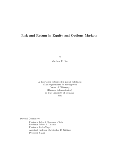 Risk and Return in Equity and Options Markets