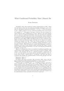 What Conditional Probability Must (Almost)