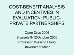 COST-BENEFIT ANALYSIS AND INCENTIVES IN EVALUATION