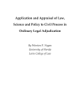 Application and Appraisal of Law, Science and