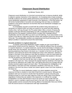 Classroom Sound Distribution by Michael Teixido