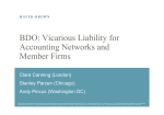 BDO: Vicarious Liability for Accounting Networks and Member Firms