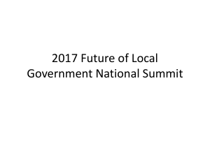 2017 Future of Local Government National Summit