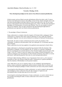 Three Theological Paradigms in the Context of Neo