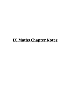 notes of all chapters maths class 9