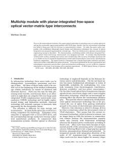 Multichip module with planar-integrated free-space