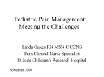 Pain Assessment and Management for Children
