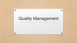 Quality management system concludes of