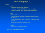 Sub-groups II - Duke Sociology
