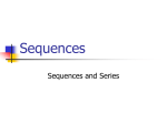 Sequences