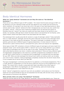 Body Identical Hormones