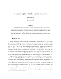A General Update Rule for Convex Capacities