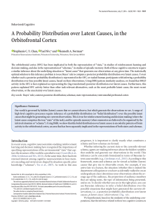 A Probability Distribution over Latent Causes, in the Orbitofrontal