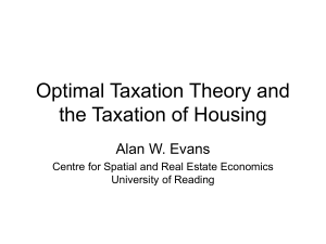Optimal Taxation Theory and the Taxation of Housing