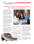 Delta-Therm Helps Civil Engineering Majors Win First Place in