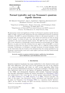 Normal typicality and von Neumann`s quantum ergodic theorem