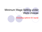 Minimum Wage Setting under Work choices