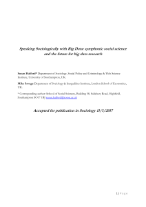 Speaking sociologically with big data: symphonic social science and