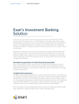 Exari`s Investment Banking Solution