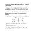 Economics 142 Problem Set 2: Behavioral Game Theory Spring