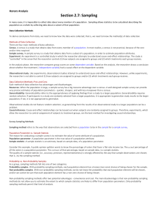 Section 2.7: Sampling - Campbell County Schools