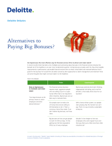 Alternatives to Paying Big Bonuses?