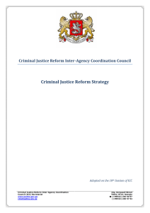 Criminal Justice Reform Strategy