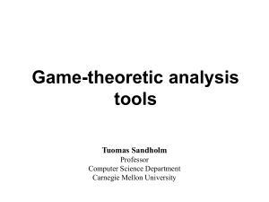 Game theory - Carnegie Mellon School of Computer Science